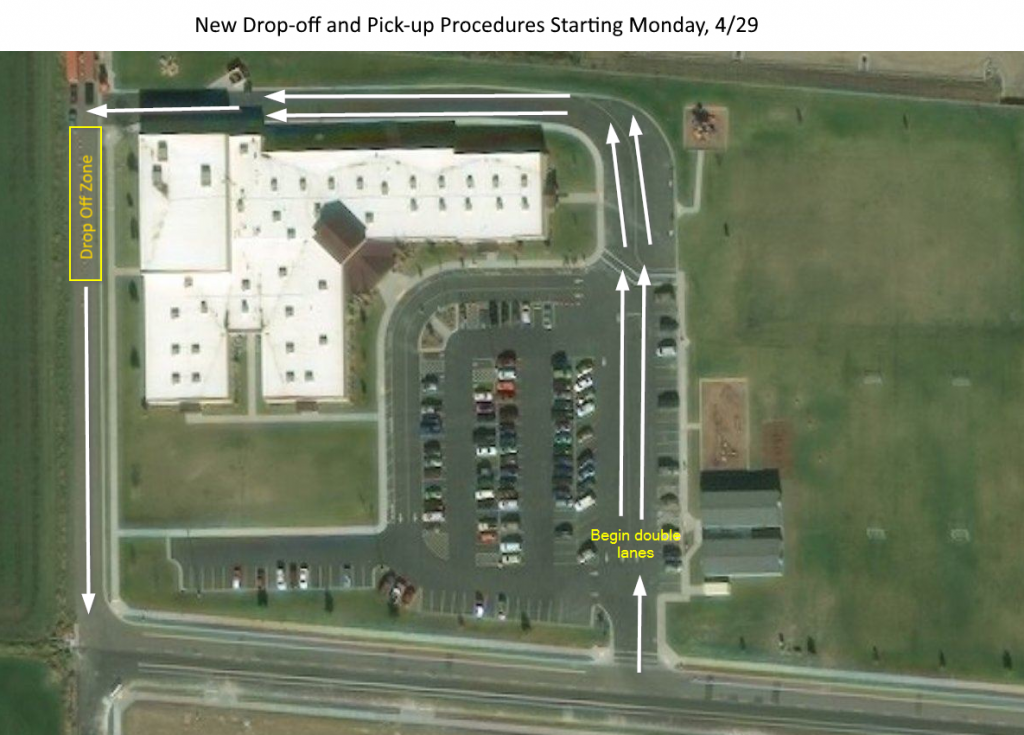 New drop-off/pick-up procedure